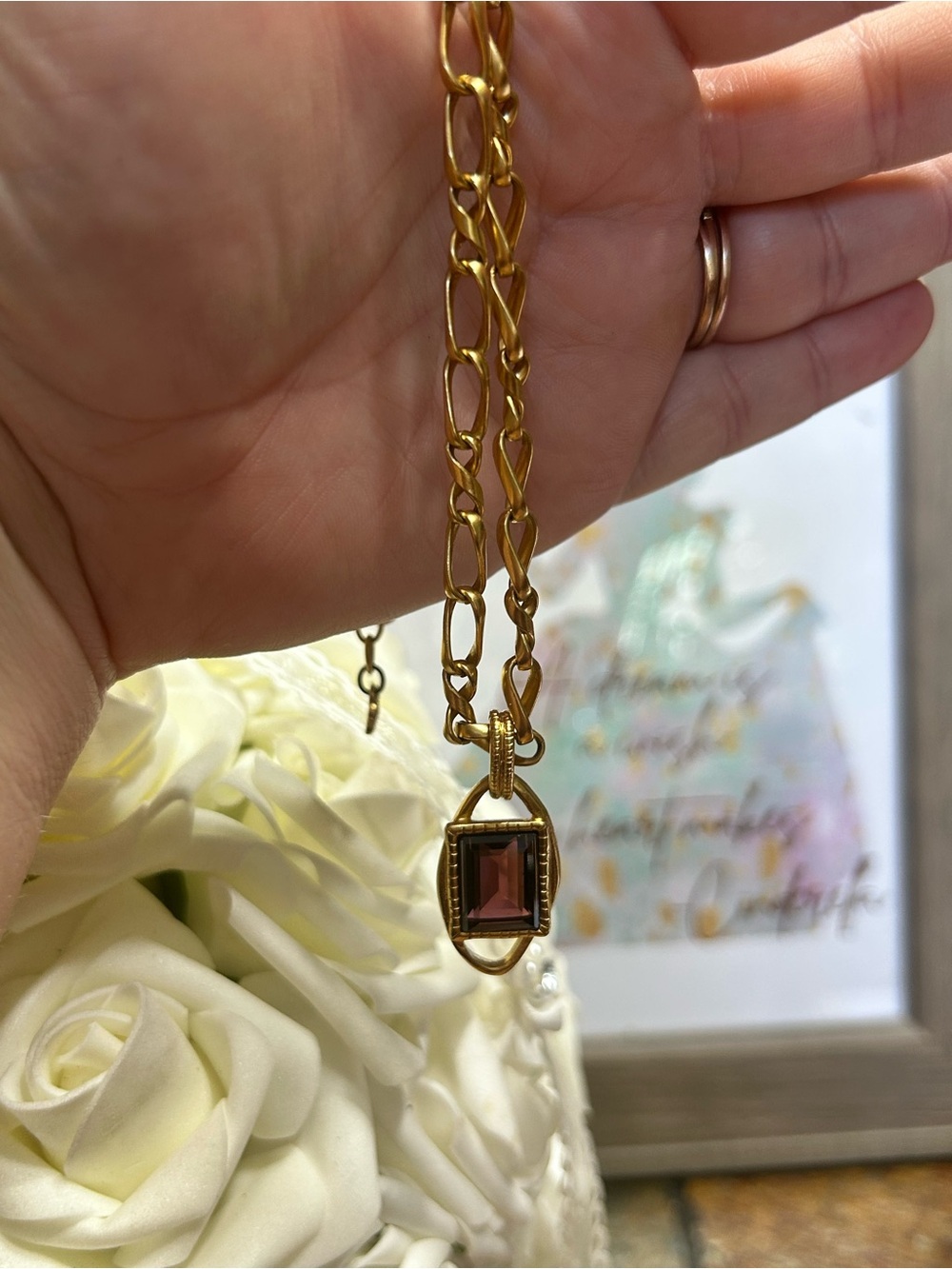 Swarovski Vintage Amethyst Color pendant necklace - Picture 2 of 13